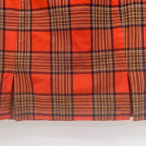 Nasty Gal Totally Clueless Check Skirt Orange Mini Women's US 2 NWT - Picture 4 of 9